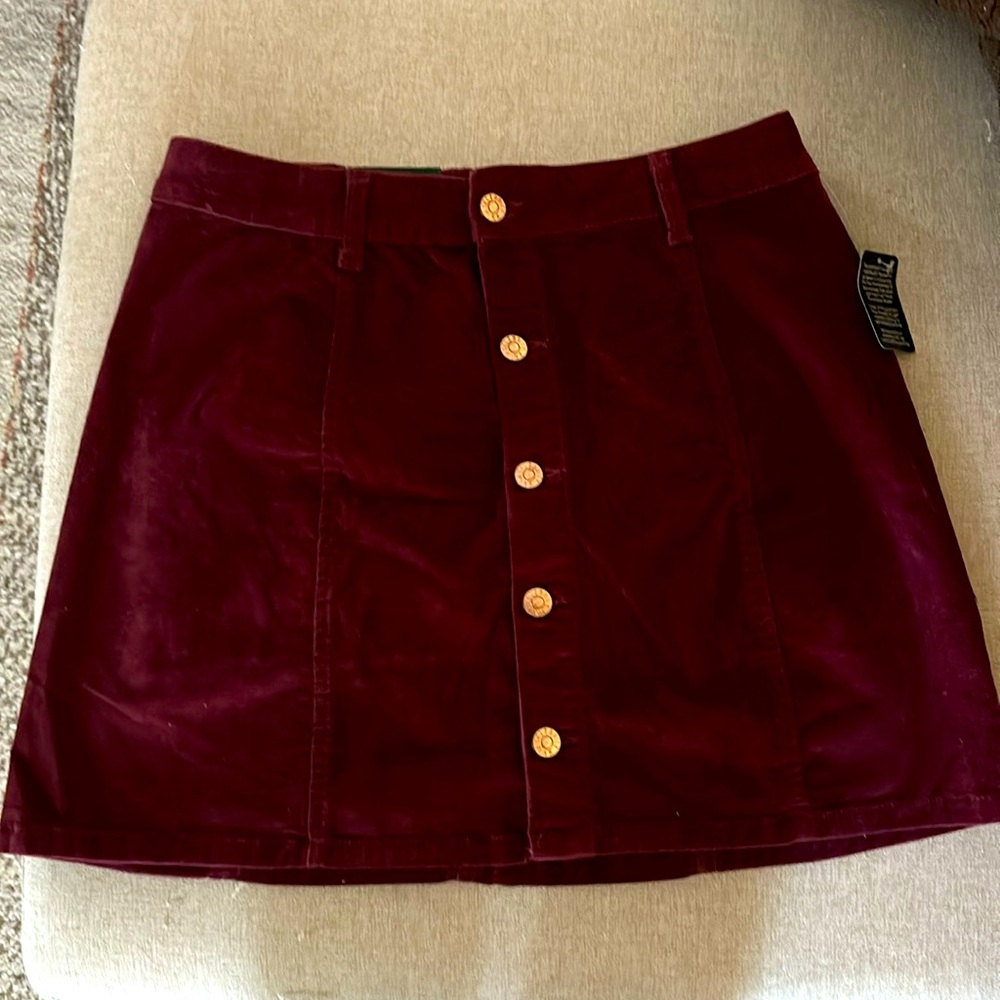 Woman’s corduroy skirt